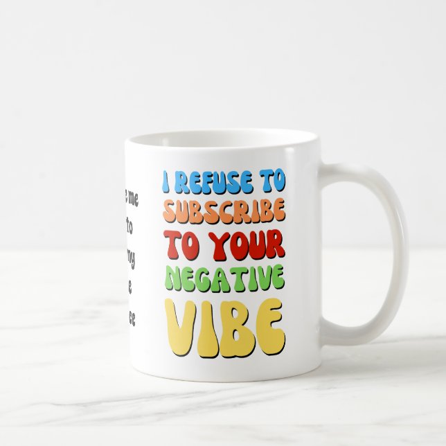 VÄGRA ATT UNDERSÖKA NEGATIV VIBE-positivitet Kaffemugg (Höger)