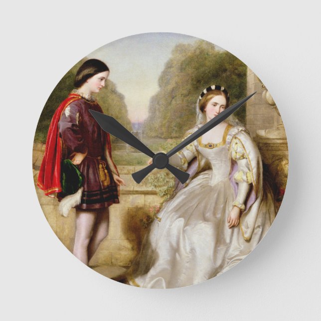 Vägranen (olja på kanfas) rund klocka (Framsida)