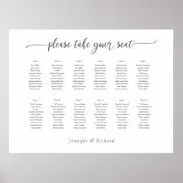 VÅGRÄT 9 FÖR SÄLJNINGSSCHART FÖR bröllop, Poster