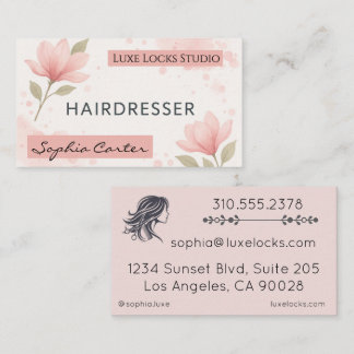 Vågrät affärskort Elegant, Dubbla Visitkort