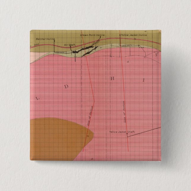 Vågrät avsnitt av stamloden söderut knapp (Framsida)