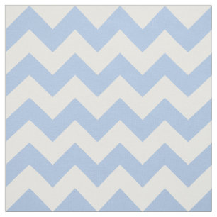 Vågrät Baby blue och vit zag-geometri Tyg