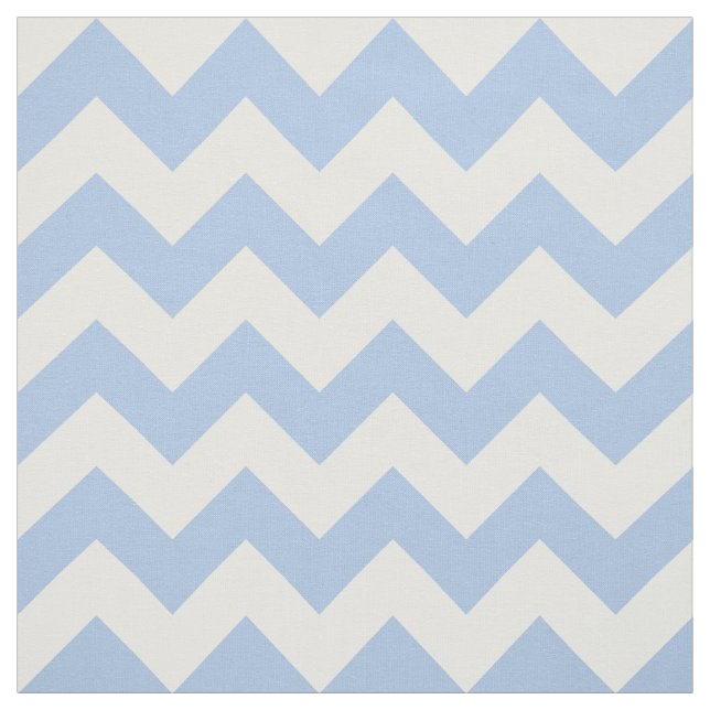 Vågrät Baby blue och vit zag-geometri Tyg (Provkarta)