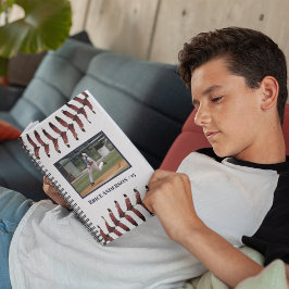 Vågrät Baseball Photos Clean White Anteckningsbok