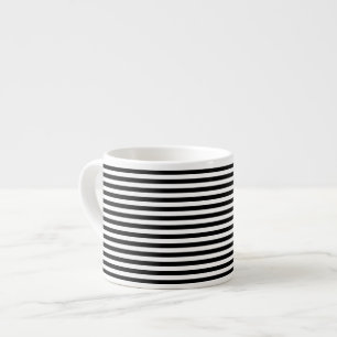 Vågrät Black and White Rand Espressomugg