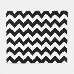 Vågrät Black and White Zigzag Fleecefilt