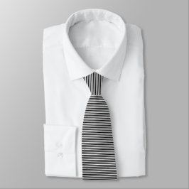 Vågrät Black White Rand Design Necktie Slips