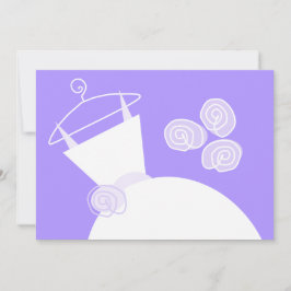 vågrät bröllop Gown Lila möhippa  Inbjudningar