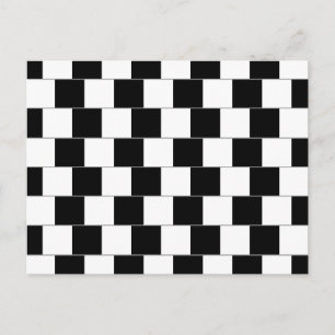 Vågrät Cafe Wall Optical Illusion Linjer Vykort
