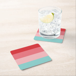 Vågrät coola stripe underlägg papper kvadrat
