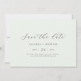 Vågrät elegant Greenery Coordinate Spara Datumet