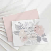 Vågrät Enkel Blommigt Spara datum