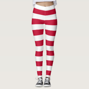 Vågrät Flagga i Danmark stripe Leggings