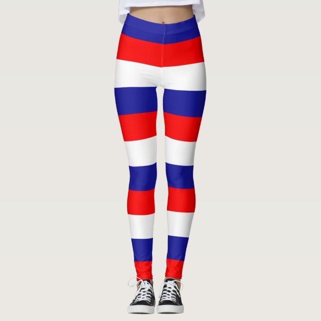 Vågrät Flagga i Kroatien Leggings (Framsida)