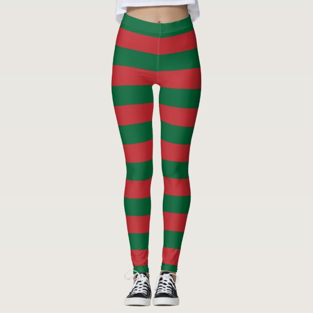 Vågrät Flagga i Marocko Leggings (Framsida)