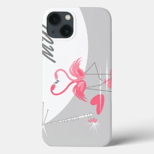 Vågrät Flamingo Kärlek Måne Monogram IPad Mini