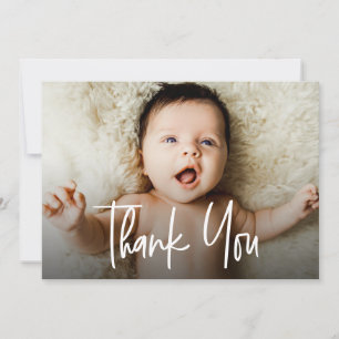 Vågrät Flicka Photo Handlettering Birth Meddelande