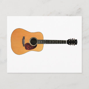 Vågrät för akustisk gitarr vykort