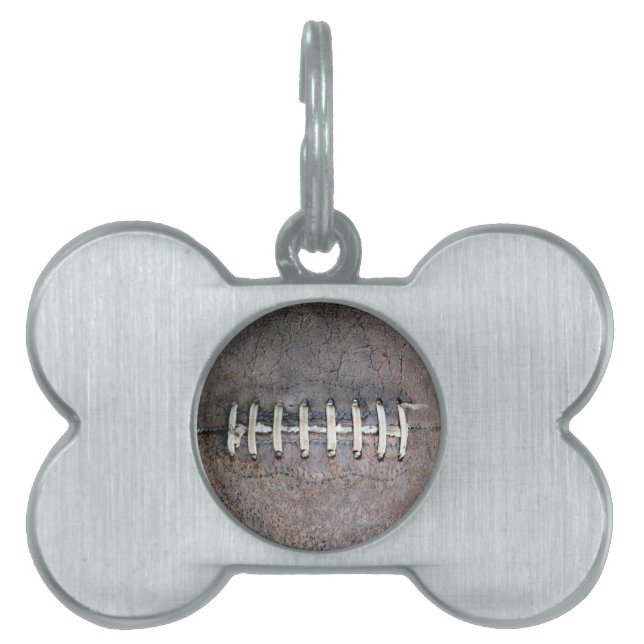 Vågrät Fotbollsträngar ID-bricka Husdjur (Framsidan)