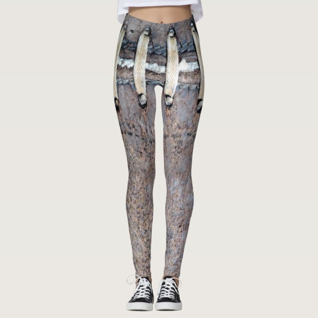 Vågrät Fotbollsträngar Leggings (Framsida)