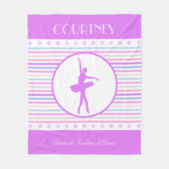 Vågrät görar randig Ballerinadansare med Fleecefilt (Framsidan)