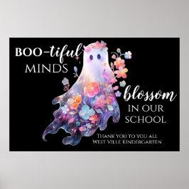 Vågrät Halloween School Staff Tack Poster