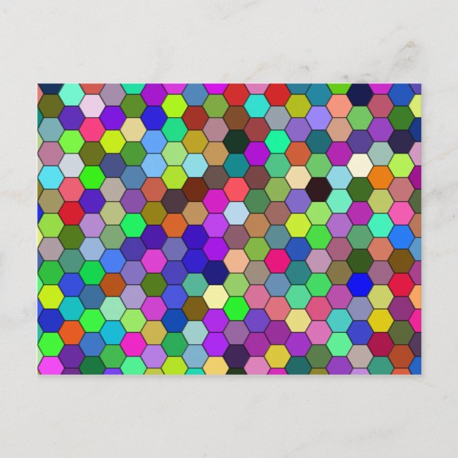 Vågrät Hexagons vykort (Framsida)