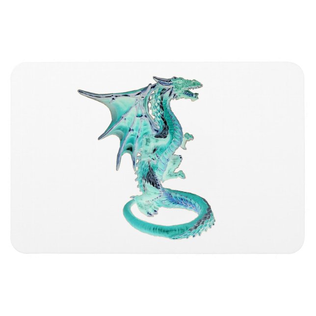 Vågrät Himlar Blue Dragon Flexible Photo Magnet (Horisontell)