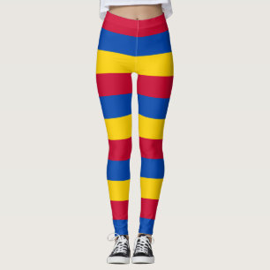 Vågrät i det nationella Flagga-Färg i Moldavien, s Leggings
