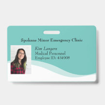 Vågrät-ID Foto Lanyard Badge Generic Teal