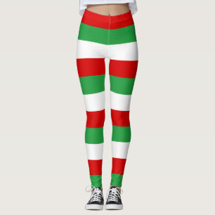 Vågrät Iran National Flagga Färg stripe Leggings