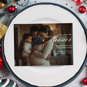 Vågrät: Ju mer jultomten blir desto mer jultomte Julkort