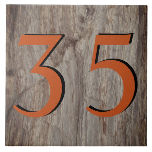 Vågrät Kopparstone House Number Dubbla #s Kakelplatta