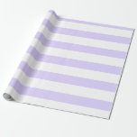 Vågrät Lavender Blue and White Wide Stripe Presentpapper<br><div class="desc">Pastel Lavender Blue and White Wide Vågrät Strepe Wrapped Papper</div>