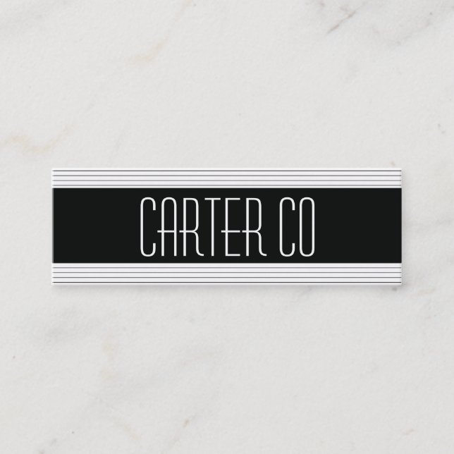 Vågrät Linjer Mini Visitkort (Framsida)