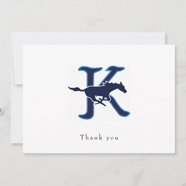 VÅGRÄT LOGOTYP 5 x 7 Tack Kort (Framsida)