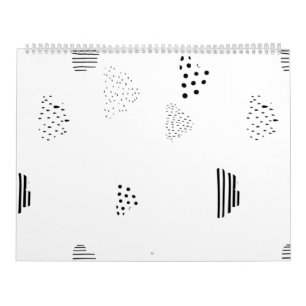 Vågrät, medel-Grått Kalender