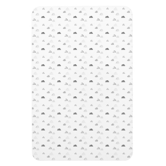 Vågrät, medel-Grått Magnet (Vertikal)