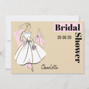 vågrät mode Bride Neutralt Möhippa Inbjudningar