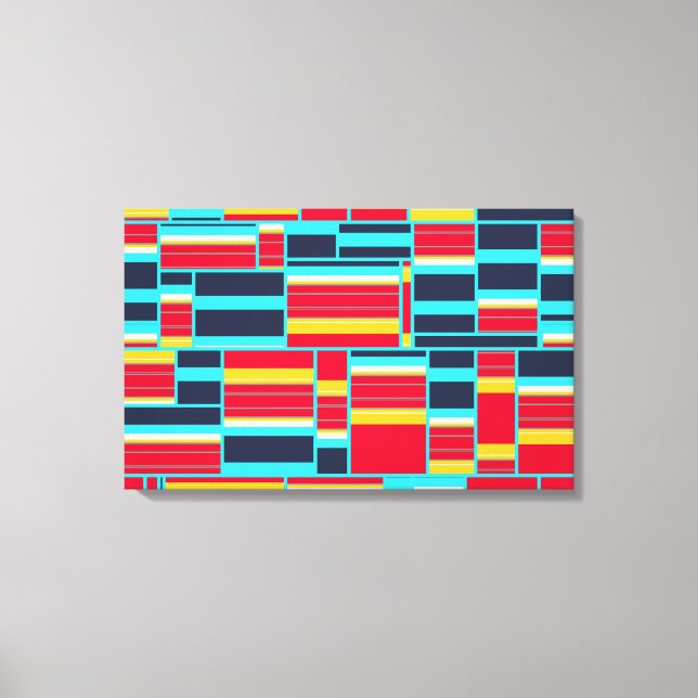 Vågrät och lodrät rand canvastryck (Framsida)