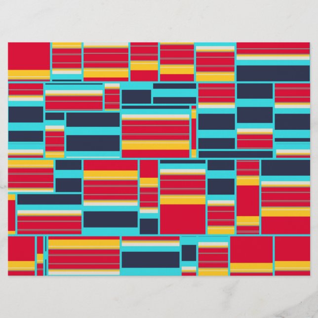 Vågrät och lodrät rand reklamblad (Framsidan)