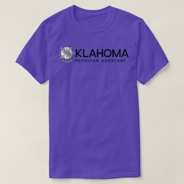 Vågrät Oklahoma Physician Assistant T Shirt (Design framsida)