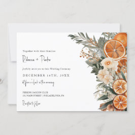 Vågrät OSA av Boho Winter Wedding Qr-kod Inbjudningar