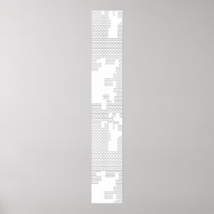 Vågrät, porslin, seashell-edestaltecken poster