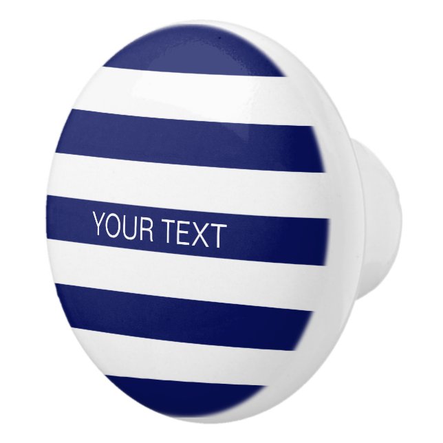 Vågrät Preppy Rand Namn Monogram Knopp (Höger)