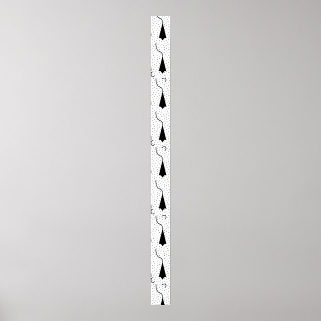 Vågrät, Quill Grått Pedestal-tecken Poster (Framsidan)