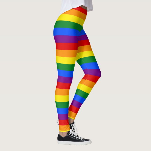 Vågrät Rainbow Rand Leggings (Höger)