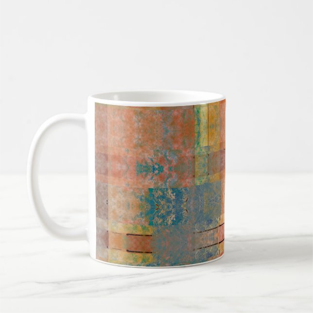 VÅGRÄT RAND MÖNSTER i ABSTRAKT  Kaffemugg (Vänster)