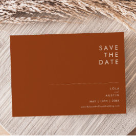 Vågrät Simple Desert Terracotta Spara datumet