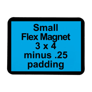 Vågrät Small Flex Magnet Template Passar svart BG